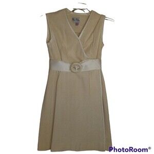Marie Phillips Original Retro Vintage Belted Mod Wrap Dress Size 9